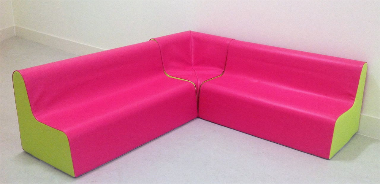 2a Ensemble banquette et chauffeuse d'angle assise 170 mm