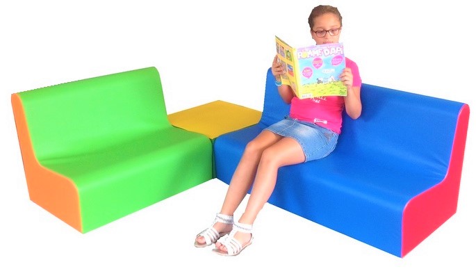 3d Banquette enfant L 1000 assises 280 mm