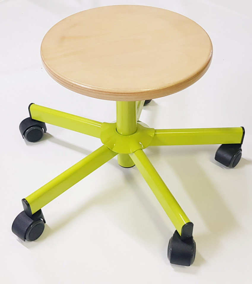 25 Tabouret adulte sur roulettes H 320 mm fixe