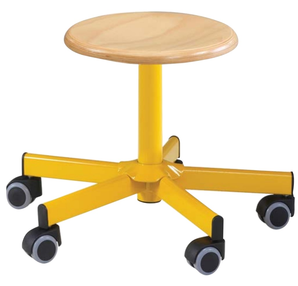 25c Tabouret adulte sur roulettes H 320 mm fixe